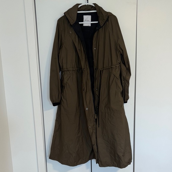 Banana Republic Green Trench Coat - Picture 1 of 6
